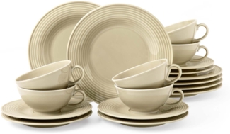 Seltmann Weiden Beat Color Glaze Teeservice 18-teilig - Sandbeige - DS