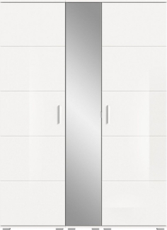 INOSIGN Garderoben-Set Valge, Breite 140 cm, 3-teiliges Schrank Set, bestehend aus:, (3-St), 2x Garderobenschrank und 1x Spiegelschrank