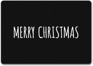 speecheese Fußmatte Merry Christmas Fußmatte ohne Rand in schwarz-weiß Fußmatte Fussmatte