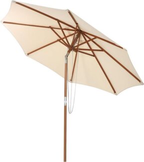 KOMFOTTEU Sonnenschirm Gartenschirm 270cm, um 30° knickbar,mit 8 Rippen