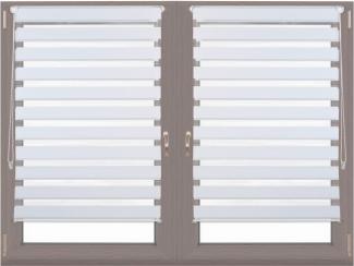 2 x Doppelrollo Klemmfix Weiß 90x150 cm 10023043