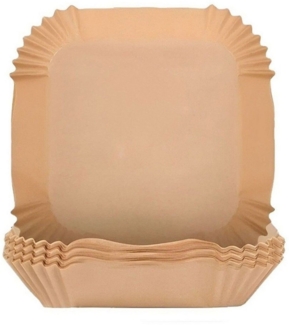 Jungengel Backpapier Airfryer Backpapier rund/quadratisch 100 Stück fettfrei antihaft, Hitzebeständig bis 220 °C, BPA-frei, rund/quadratisch