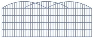 Schmuckzaun / Doppelstabmattenzaun 3-er Bogen Komplett-Set / Anthrazit / 201cm hoch / 92,5m lang