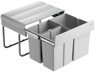 Abfallsorter TRIO SHORTY 31 Liter / ab 50 cm Schrankbreite / Abfalleimer / Abfallsammler / Mülleimer