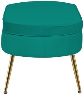 Sitzpouf Oval Samt Grün 99 x 44 x 40 cm