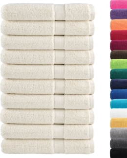 vidaXL Premium-Saunatücher SOLUND 10 Stk. Cremeweiß 80x200 cm 600 g/m² 137484