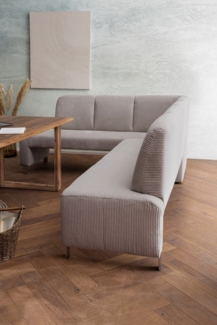 exxpo - sofa fashion Eckbank Intenso, modern, wahlweise in Leder oder Textil, 264/197 cm (B/T), hohe Bodenfreiheit, frei im Raum stellbar, hoher Sitzkomfort