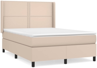 vidaXL Boxspringbett Matratze Cappuccino-Braun 140x190cm Kunstleder 3132440