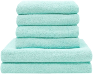 ZOLLNER Handtuch Set, Walkfrottier (6-St), 100% Baumwolle, vom Hotelwäschespezialisten