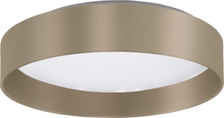 my home LED Deckenleuchte Juria, CCT - über Fernbedienung, LED fest integriert, Neutralweiß, Warmweiß, Deckenlampe Ø38 x H9 cm mit Textil-/Stoffschirm, CCT, Fernbedienung