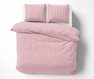 Mako Perkal Bettwäsche 100% Bio Baumwolle (kBa) Streifen rot/weiß 155x220 + 80x80