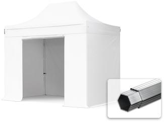 3x2 m Faltpavillon PROFESSIONAL Alu 40mm, Seitenteile ohne Fenster, weiß