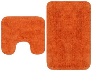 vidaXL Badematten-Set 2-tlg. Stoff Orange 133235