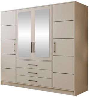 Drehtürenschrank Bado 4D (Farbe: Cashmere)