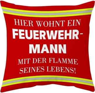 Feuerwehr Geschenke Kissenbezug 45x45cm Deko Kissen Männer Lustig