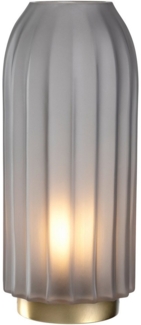 LEONARDO LED Dekolicht Silenzio, aus grauem Glas mit goldenem Sockel