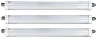 3er Set LED Wannenlampe, 5760 lm, 6500K kaltweiß, L 150 cm