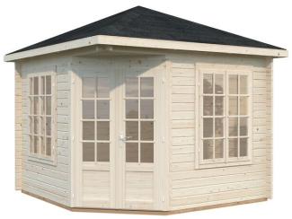 Palmako Holz Pavillon Melanie, 6,9 m², transparent tauchgrundiert