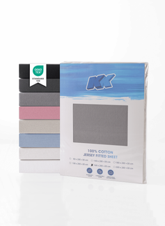 Jersey Spannbettlaken Baumwolle 160x200+30 cm, diverse Farben Grau