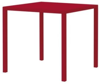 Quadratischer Gartentisch Quatris 90x90x75 cm rot