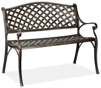 Gartenbank Metall in Schwarz-Bronze 10030987