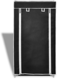 Schuhschrank Schuhablage 5 Schicht 58 x 28 x 106 cm Schwarz