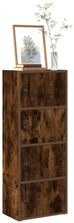 vidaXL Bücherregal Räuchereiche 40x24x102 cm Holzwerkstoff