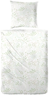 Westminster Bettwäsche Mikrofaser Blumenranken grün 135x200 cm