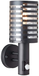 Brilliant Leuchten No. 96424-76 Außenwandleuchte Venlo schwarz matt IP44 E27 Sensor
