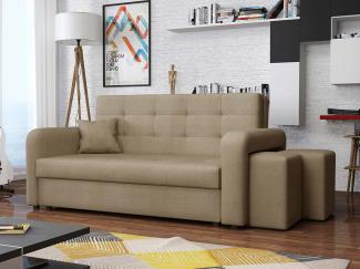 Schlafsofa Viva Home III, Nische für Hocker auf der rechten Seite, Farbe: Enjoy 2