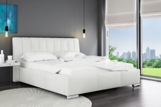 99rooms Gonzalo Polsterbett Kunstleder SOFT Weiß 180x200 cm ohne Bettkasten