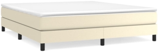 vidaXL Boxspringbettgestell Creme 160x200 cm Kunstleder 3120708