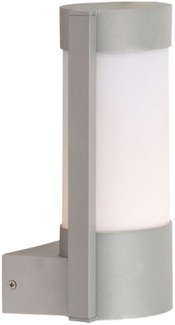 LED Wandleuchte, IP44, silber, warmweiß, H 26cm