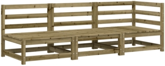 vidaXL Gartensofa 3-Sitzer Kiefernholz Imprägniert 837955
