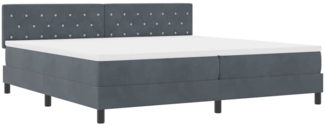 vidaXL Boxspringbett mit Matratze Dunkelgrau 200 x 200 cm Stoff 3339129