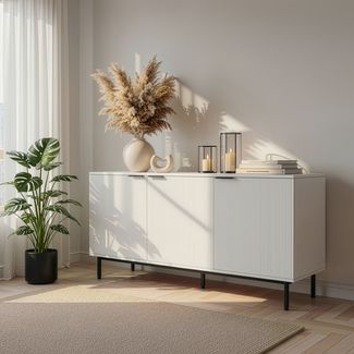 HOME DELUXE Sideboard NYLA Weiß - 154 x 73 cm