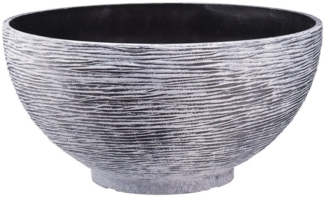 Viana Blumentopf Design Pflanzschale Grau Schwarz Ø45cm H22,5cm - Moderne Runde
