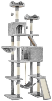 Yaheetech Kratzbaum, 206 cm Katzenbaum Kletterbaum Für 3-4 Katzen