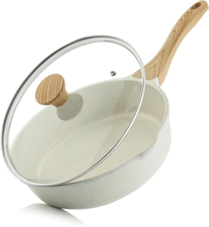 Keramik Bratpfanne 26 cm mit Deckel Stay Cool Griff Induktion PFOA Frei