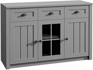 AX LIVING Kommode mit Schubladen Palmano K3S – 130 cm breit, Grau