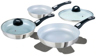 Pfannen Bratpfannen Pfannenset Induktion Genius Cerafit Steel 7-tlg. 24678