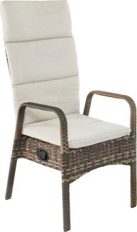 TrendLine Dining Sessel Linz Move inkl. Auflage Braun Beige Stuhl Garten Möbel