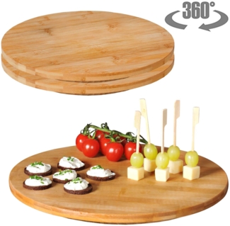 3 Dreh- und Servierplatten - Bambus - Ø 35cm
