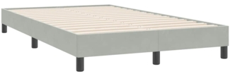 vidaXL Bettgestell ohne Matratze Hellgrau 120x220 cm Samt 4101397