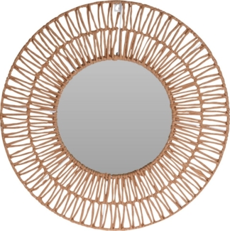 Dekospiegel rund mit einem geometrischen Rahmen, Ø 60 cm