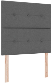 vidaXL Boxspringbett mit Matratze Dunkelgrau 120 x 190 cm Stoff 3339372
