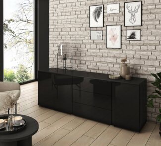 INOSIGN Sideboard PARIS (1 St), Moderne 190cm breite grifflose Kommode, vielseitig einsetzbar