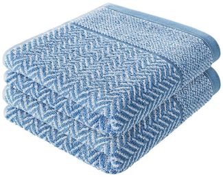 herzbach home Handtuch Set Italiana 50x100 cm, (2-St), 500g/m², Premium-Qualität, 100% Baumwolle, gemustert