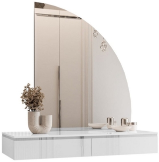 Lookway Schminktisch AURORA-Q SILVER Hängender Schminktisch mit Spiegel (1x Konsole und 1x Spiegl), Breite: 102 cm
