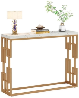 Tribesigns Konsolentisch Gold-Konsolentisch, Moderne Beistelltisch mit Gold Metallbeinen